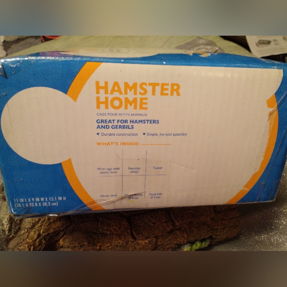 Hamster and Gerbil Home, New-NO BOX Simple No-Tool Assembly, 15inX 9inX 15.1in